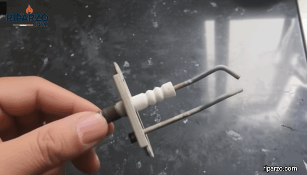 pulito l'elettrodo di accensione e rilevazione