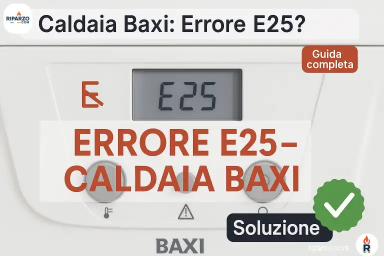 caldaia baxi errore e25 come risolvere