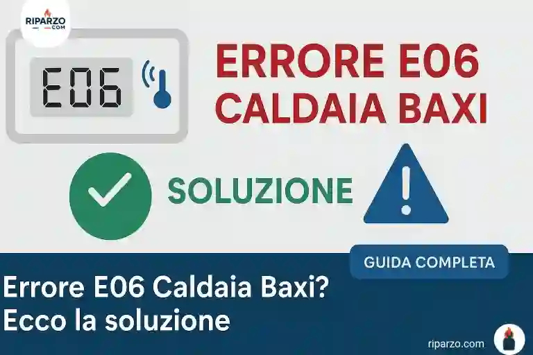 errore e06 caldaia baxi cosa significa