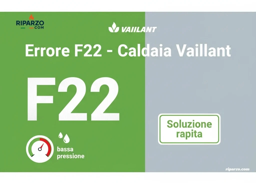 errore f22 caldaia vaillant