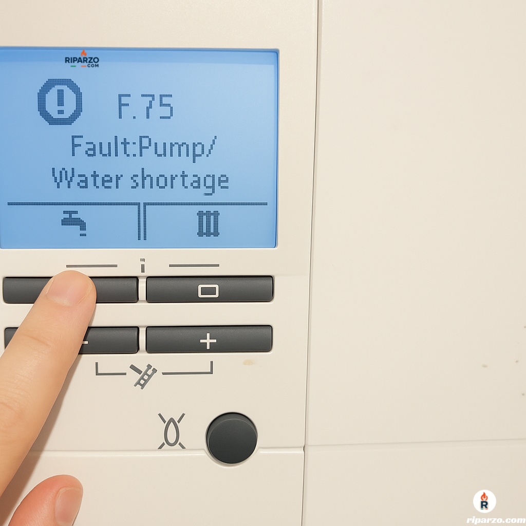 errore f75 caldaia vaillant