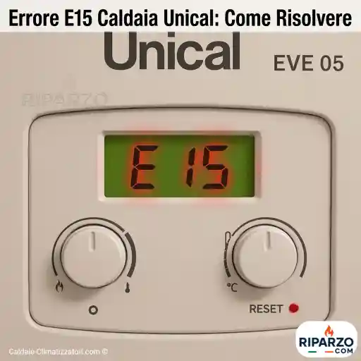 errore e15 caldaia unical come risolvere