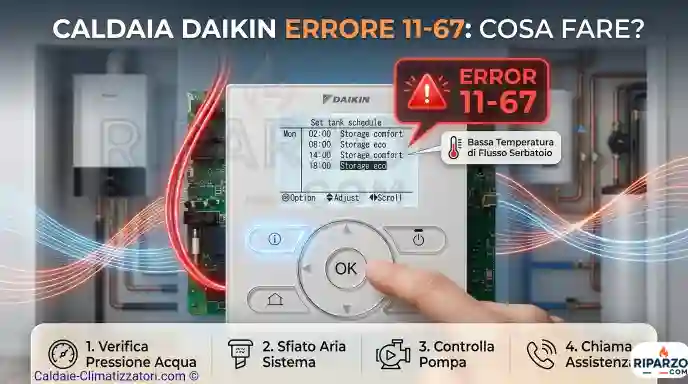 caldaia daikin errore 11-67 cosa fare