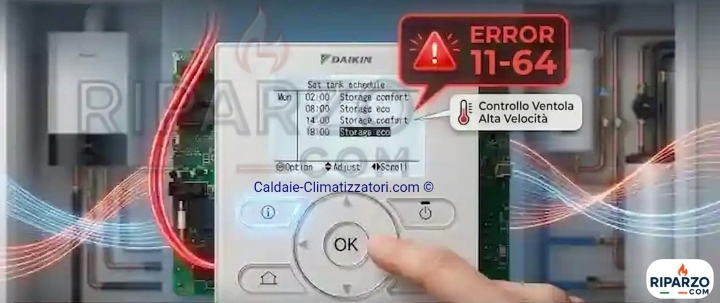 caldaia daikin errore 11-64 come risolvere